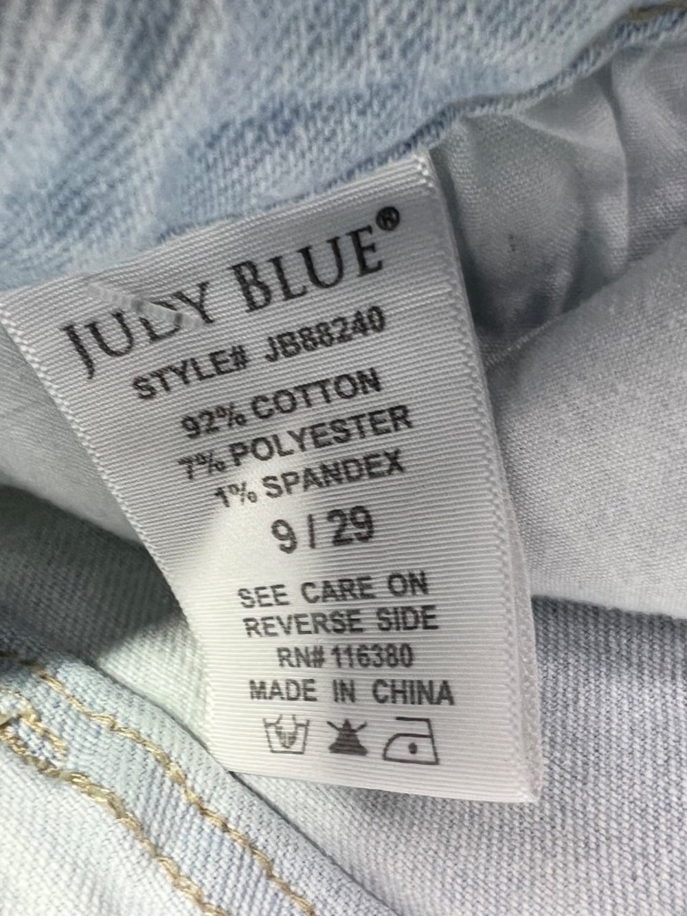 Judy Blue • Skinny Fit Capri Jeans Light Wash Stretch Women’s 9/29 - Picture 6 of 6